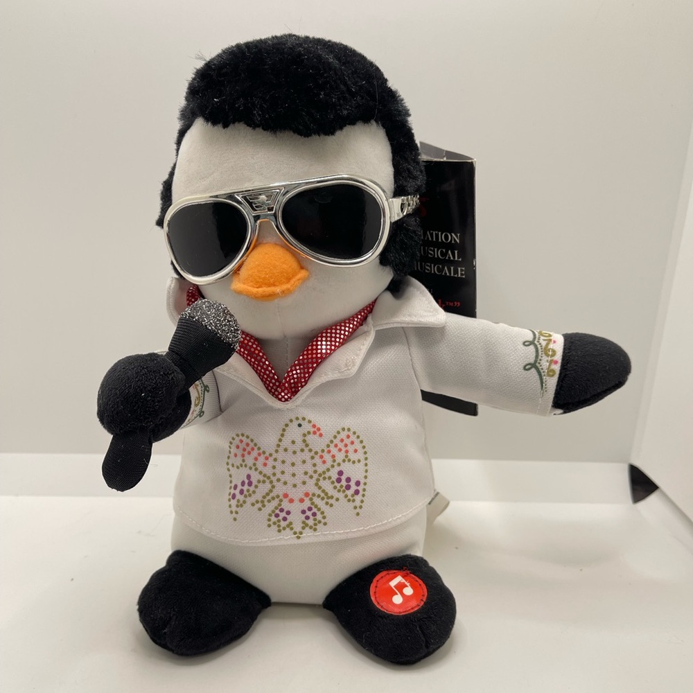 Elvis Presley Plush Penguin Singing Jailhouse Rock